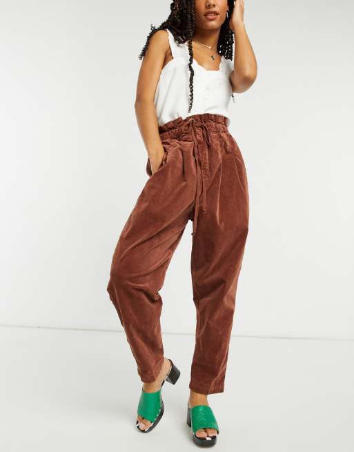 Free People Margate corduroy pants in ginger bread