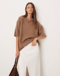[Free People] Free People Margot sweater in light brown S BROWN