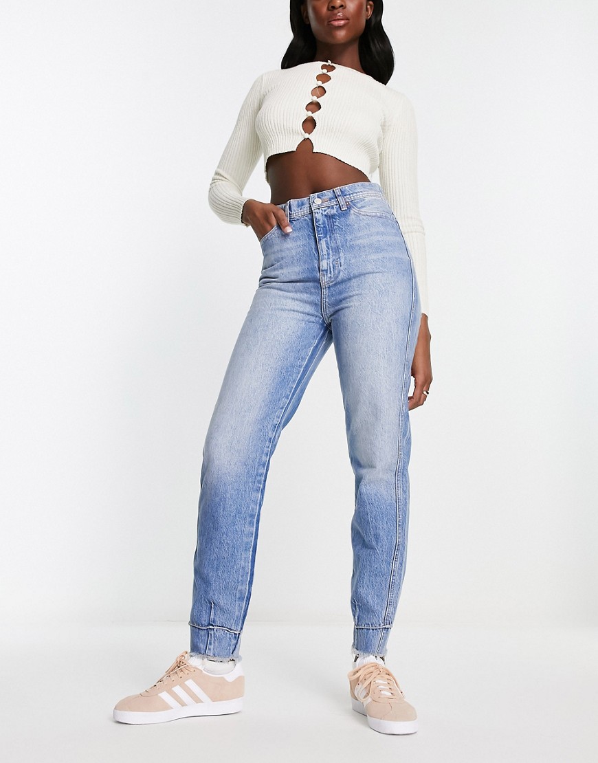 Free People Marion High Waisted Mom Jeans In Blue