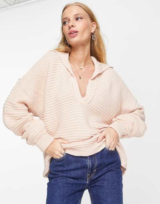 Free people ribbed on sale sweater