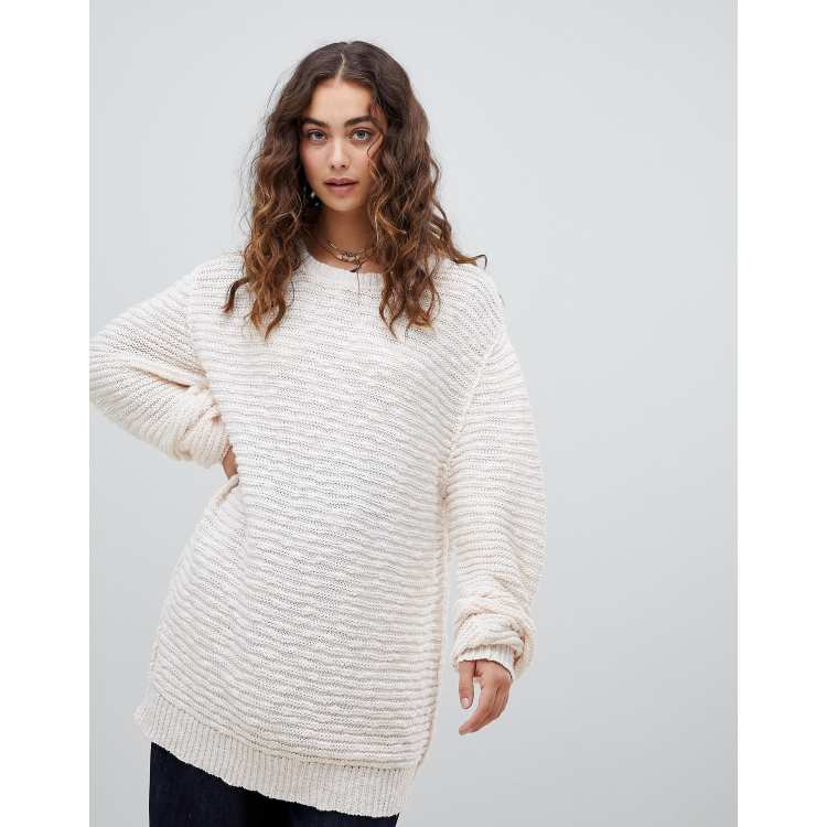 Free people menace outlet solid tunic sweater