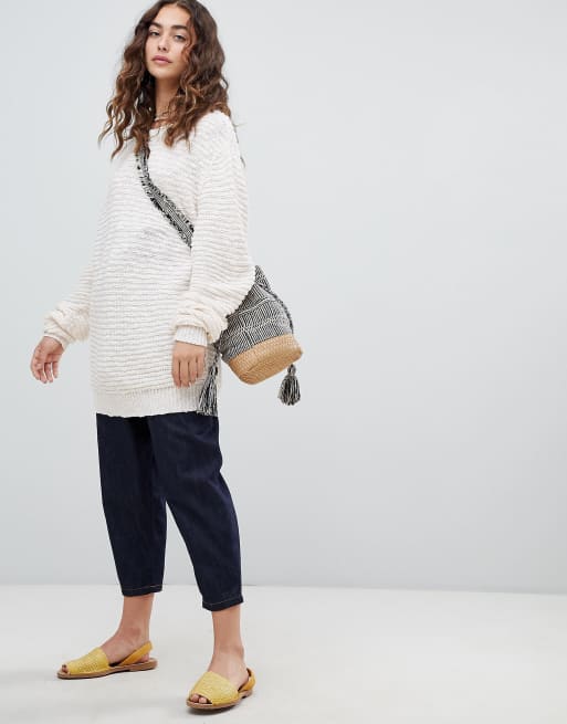 Free people menace solid tunic sweater sale