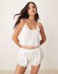 [Free People] Free People midnight muse sleep set in clean ivory-White S CLEAN IVORY