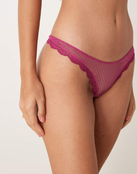 Free People midweek bikini briefs in magenta - view 1