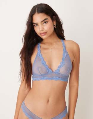 Free People - Midweek - Longline-BH in Hafenblau, Kombiteil