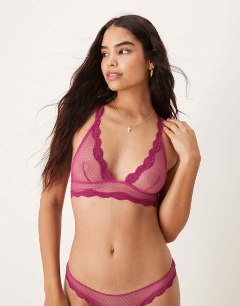 Free People midweek longline bra in magenta - view 1