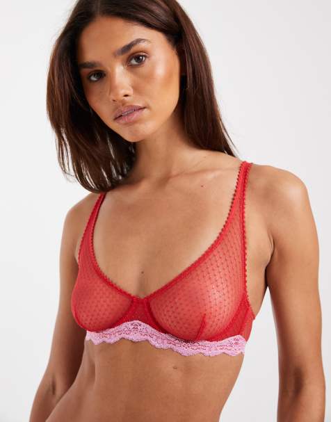 Free People Midweek underwire bra in flame red - view 1
