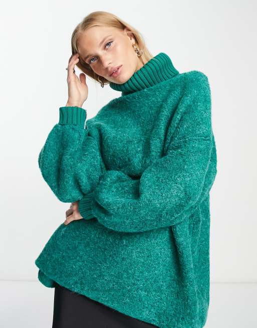 oversized teal sweater