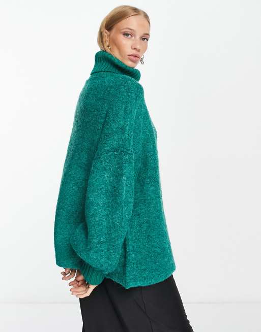 Free people shop oversized turtleneck sweater