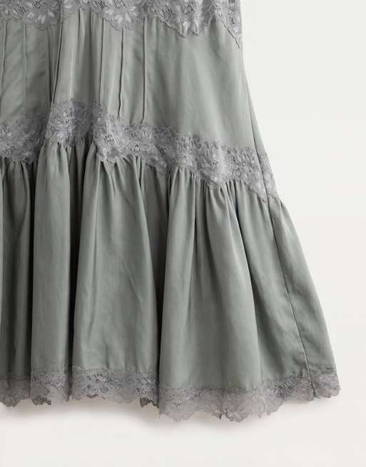 Free People mini slipklänning i odessa grey, 8 av 8