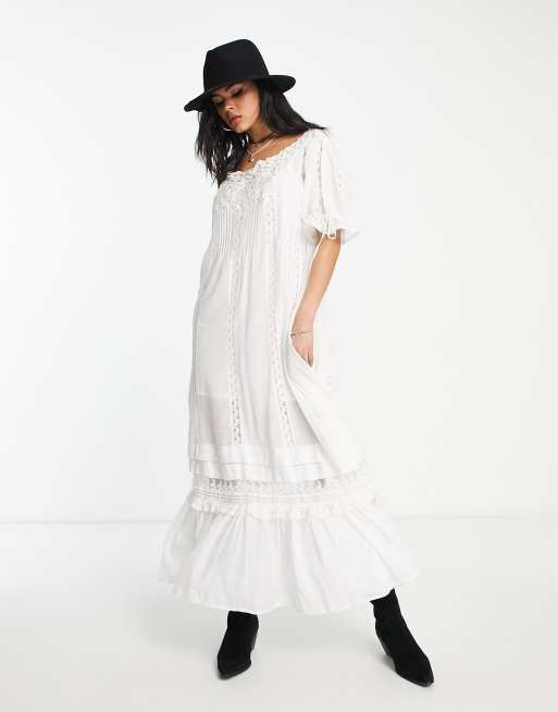 Free people sale long white dress