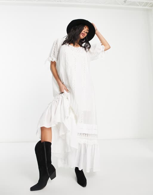 Free people cheap white maxi dress