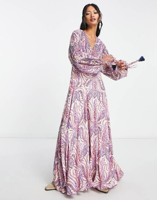 printed maxi dress