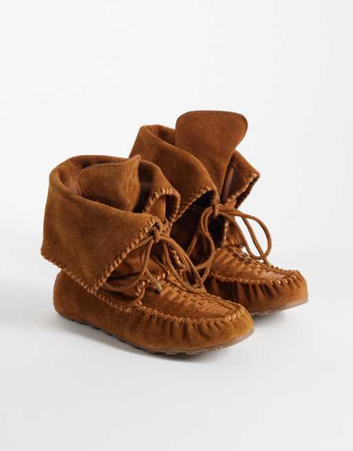 Free People misty moccasin boots in driftwood tan, 2 of 4
