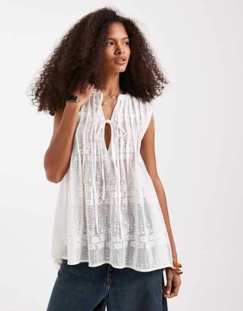 Free People - Moon Magic - Tunique style bohème - Ivoire épuré - view 1
