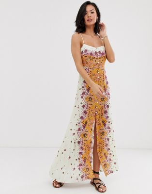Free People morning song printed maxi 