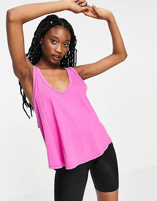 Free People Movement oversized keep rolling tank top
