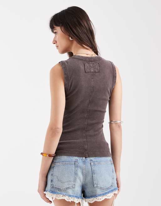 Free People - Murphy - Débardeur - Marron chocolat, 4 de 4