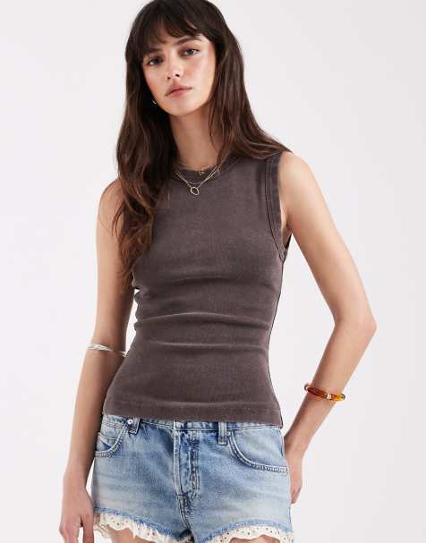 Free People - Murphy - Top senza maniche marrone cioccolato - view 1