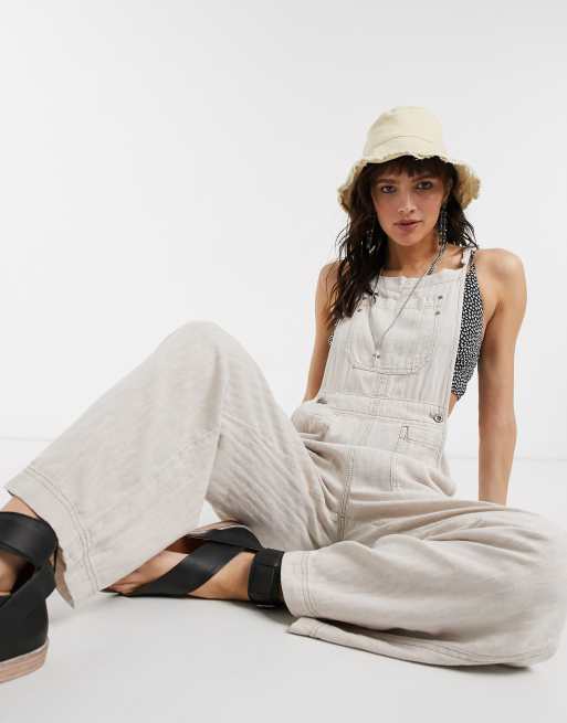 Free people cheap linen overalls