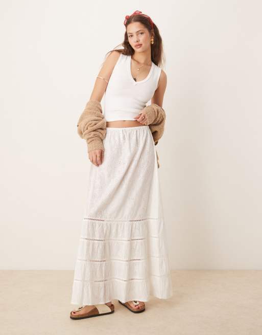 Free People – Neria – Elfenbensvitt linne med v-ringning, 3 av 4