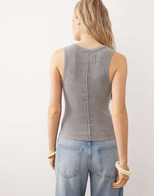Free People neria tank top in heather gray, 4 of 4