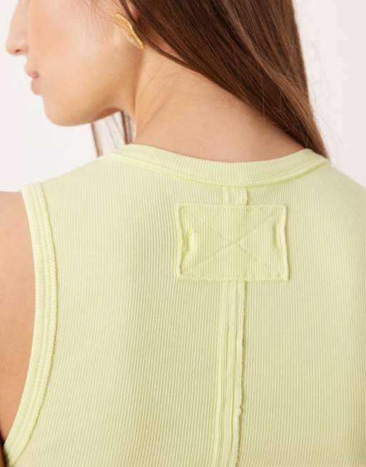 Free People neria tank top in lemon grey, 2 of 4