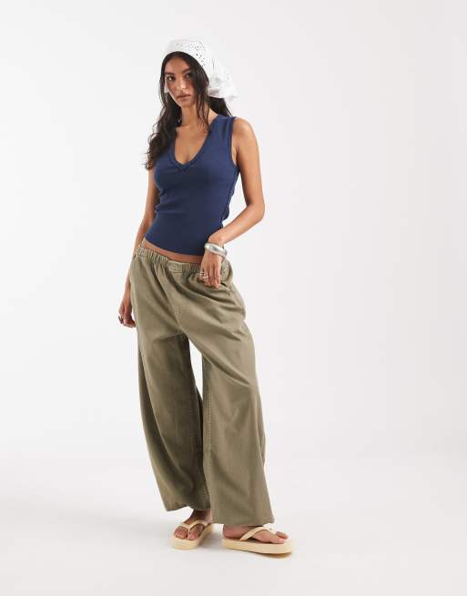 Free People - Neria - Tanktop met V-hals in diep iris blauw, 3 van 4