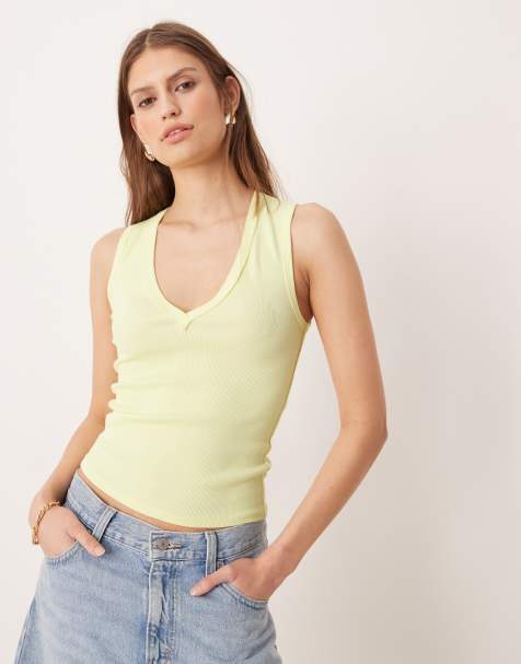 Free People - Neria - Top senza maniche grigio limone - view 1