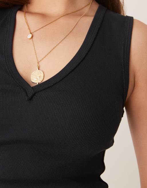 Free People Neria v-neck tank top in black, 2 of 4