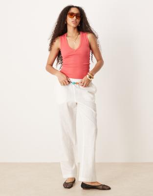 Free People Neria V-neck Tank Top In Red