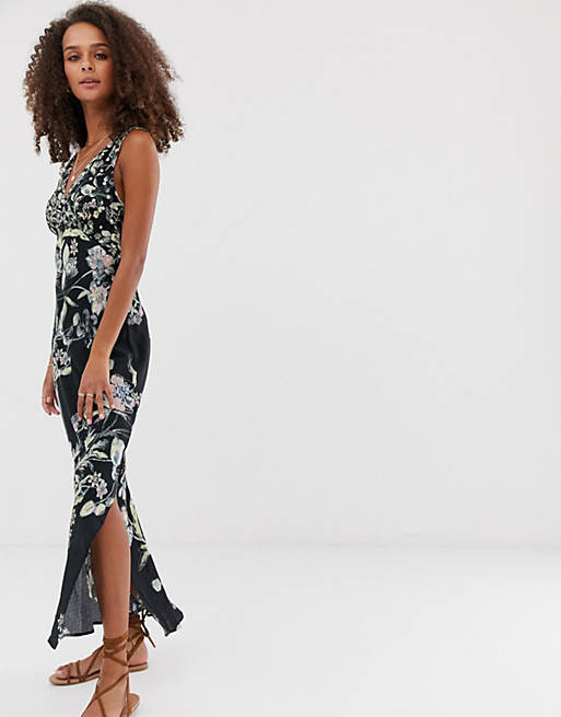 Free People Never Too Late floral print midi dress | ASOS