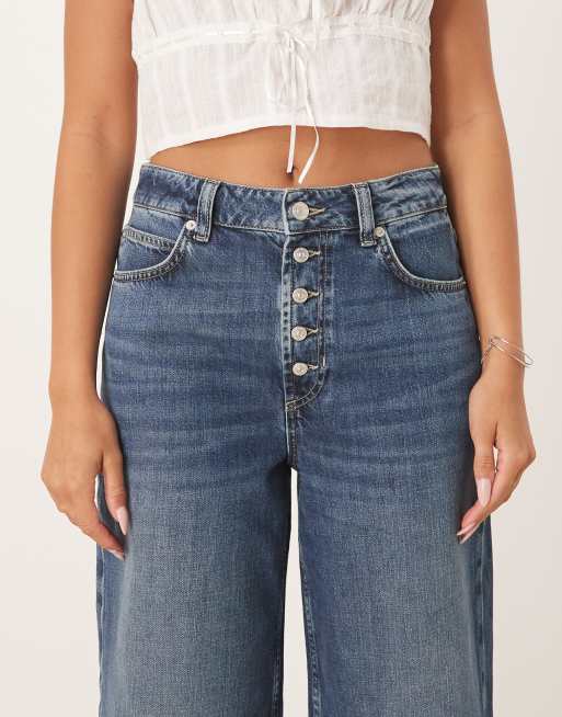 Free People – Nia – Niebieskie jeansy o bardzo luźnym kroju boyfriend, 5 z 5