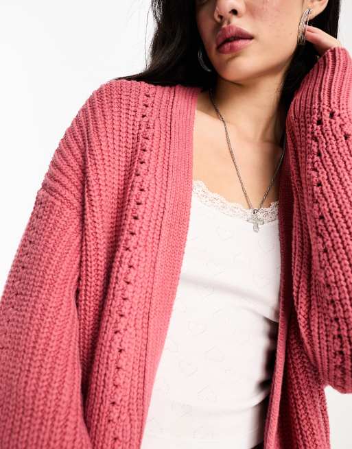 Free people clearance pink cardigan