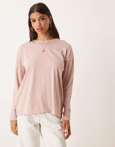 Free People – Nina – Langärmliges Oberteil in hellem Rosé - view 1