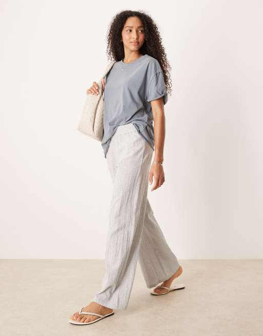 Free People – Nina – Niebieski melanżowy T-shirt oversize, 4 z 4