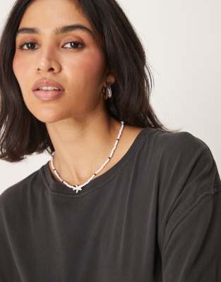 Free People nina oversized t-shirt in black