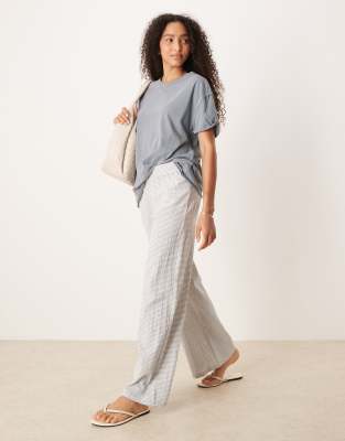 Free People nina oversized t-shirt in blue marl
