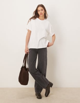 Free People nina oversized t-shirt in ivory