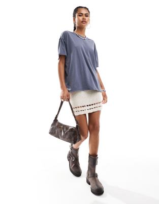 Free People Free People nina relaxed oversized tshirt in washed blue