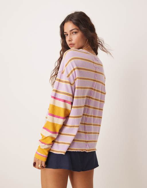 フリーピープル Free People ニナ Stripe Long Sleeve レディース シャツ トップス Lilac Combo 楽天市場】【送料無料】 フリーピープル レディース シャツ