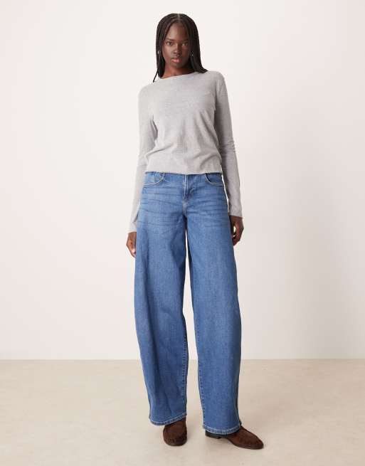 Free People – Nova – Grå t-shirt med långa ärmar, 2 av 4