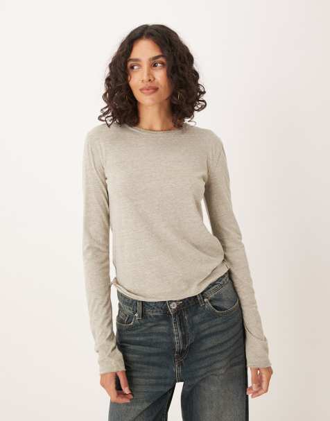 Free People nova long sleeve t-shirt in caiman - view 1