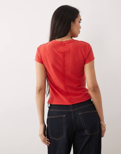 Free People nova top in red, 3 of 4