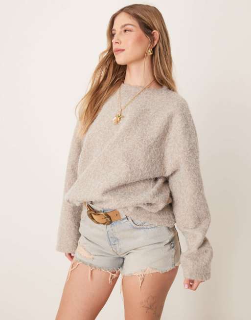 Free People now or never distressed denim shorts in well worn blue, 3 of 5