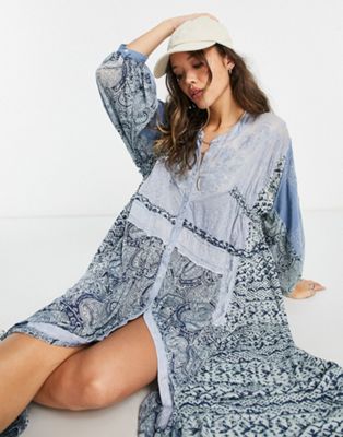 Free People oh my maxi dress in navy