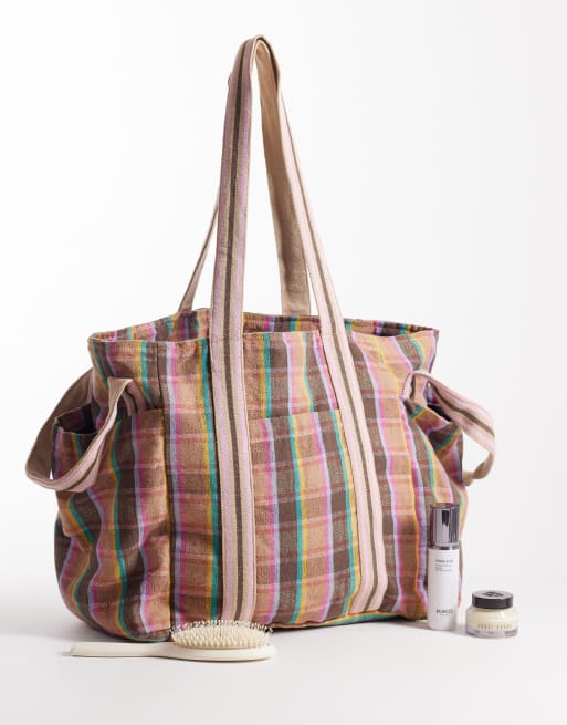Free People - Oksana - Creme-/multifarvet ternet tote, 2 af 4