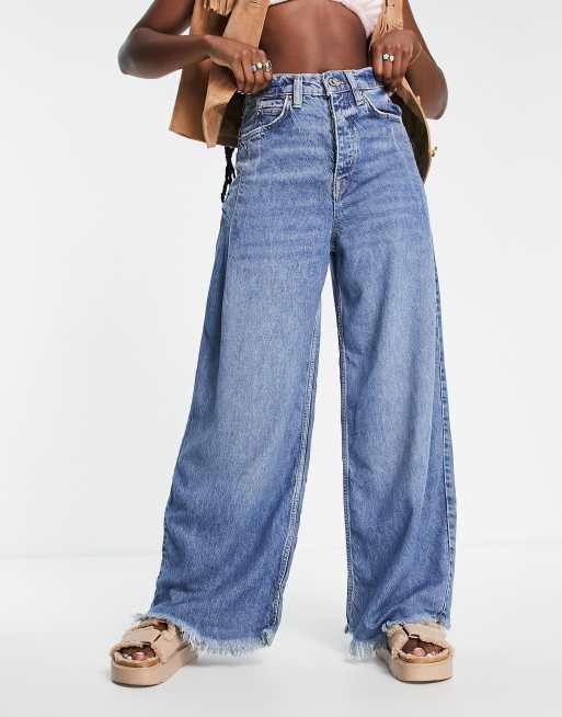 Free People Old West slouchy jeans in canyon blue