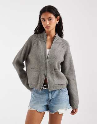 Free People On It Half Zip Sweater In Gray
