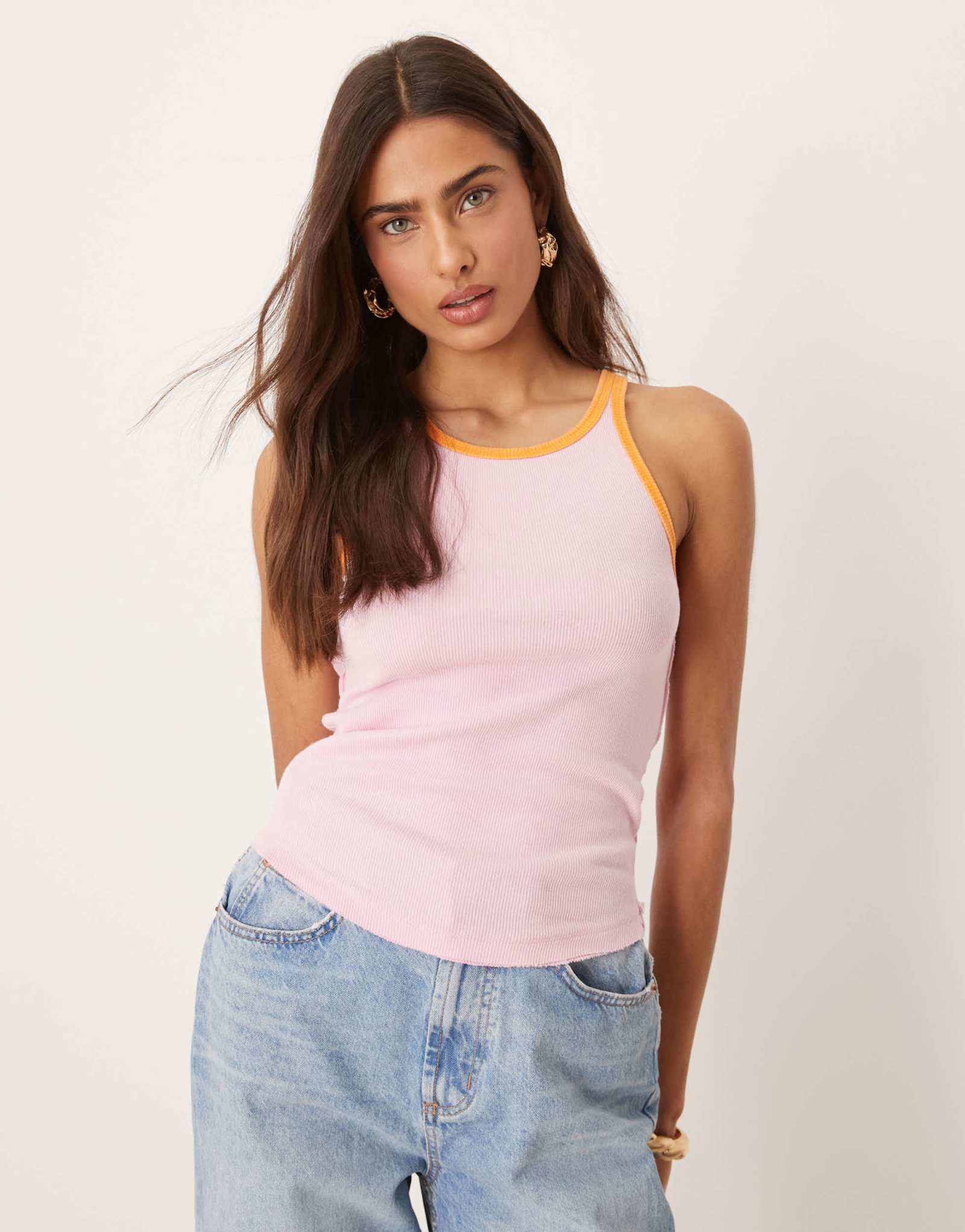 Сиреневая майка Free People only one ringer 